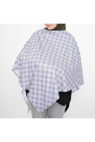 Nursing Cover Printed Cotton Spandex In Blue